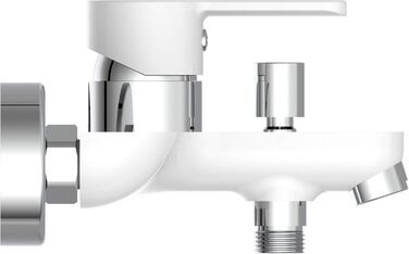 Змішувач для ванни DIZIANI DIZIANI, одноручний, з перемикачем душ/ванна, хром/білий