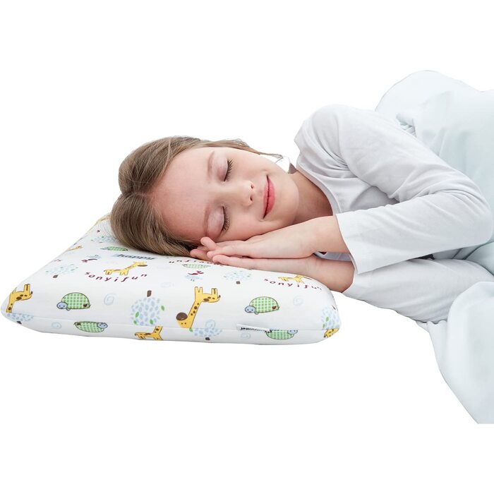 Дитяча подушка SIKAINI Memory Foam, Oeko-Tex, гіпоалергенна, захист шиї, 3-10 років, плоска