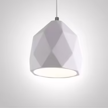 Підвісний світильник Paco Home E27, гіпс білий, для вітальні, їдальні, кухні, регульована висота, без лампочки