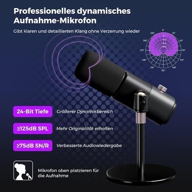 NearStream AM15X: Динамічний мікрофон для ПК, XLR/USB, для подкастів, стрімінгу та студійних записів