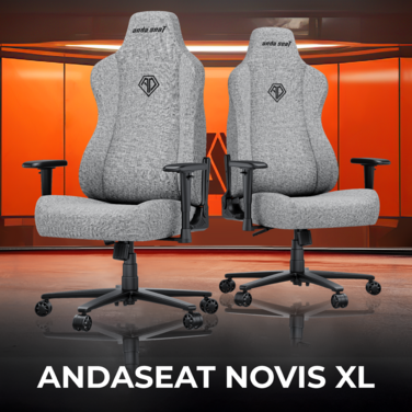 Крісло ігрове Anda Seat Novis Gray Fabric Size XL