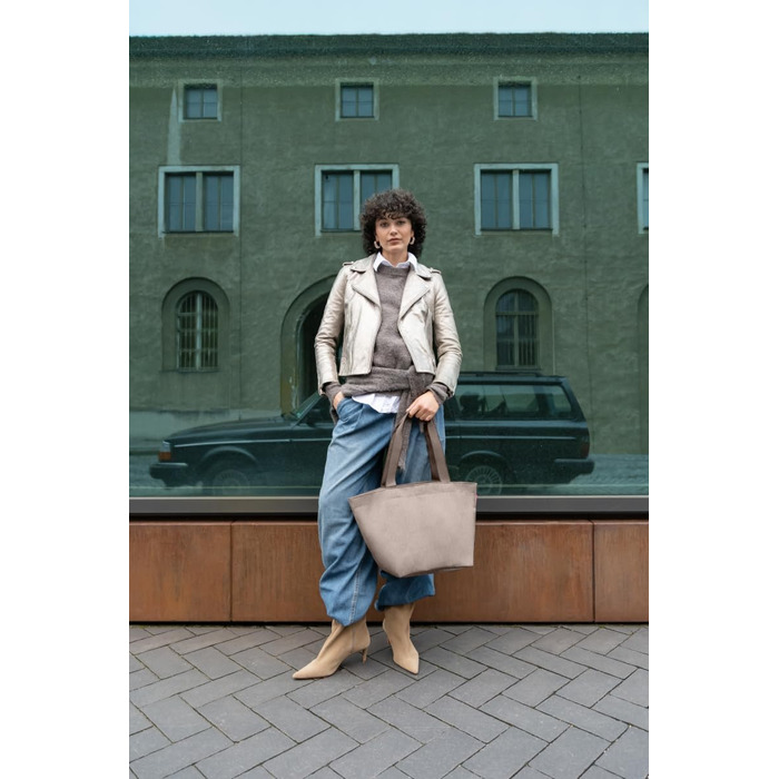 Сумка-шопер Reisenthel Shopper M – стильна та містка сумка з водовідштовхувального матеріалу Herringbone Mokka