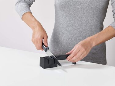 Набір ножів Joseph Joseph Elevate SlimBlock 5 шт. з точилкою - Чорний пластик