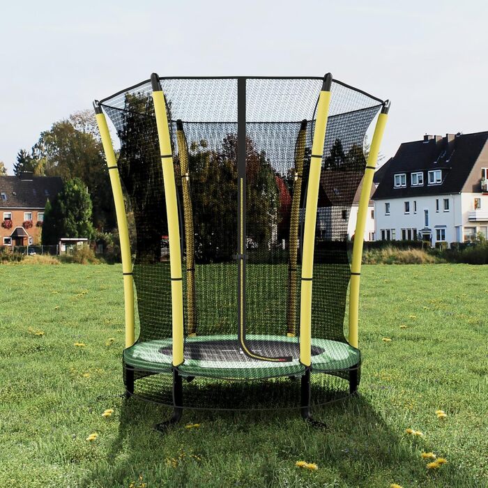 Батут дитячий JUMMICO з захисною сіткою Ø145 см, до 50 кг, для дітей від 3 років, жовтий