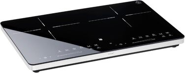 Індивідуальна індукційна плита WMF Kult X з 2 конфорками, діаметром до 28 см, 8 рівнів, функція розпізнавання посуду, сенсорний дисплей, склокераміка, таймер, 3500 Вт