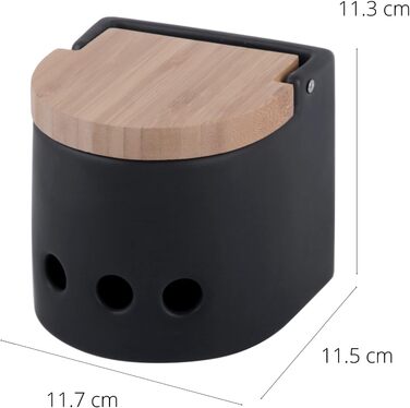 Консервна банка для часнику KOOK TIME-керамічна з кришкою з бамбукового дерева-сховище для часнику з вентиляційними отворами для оптимального споживання