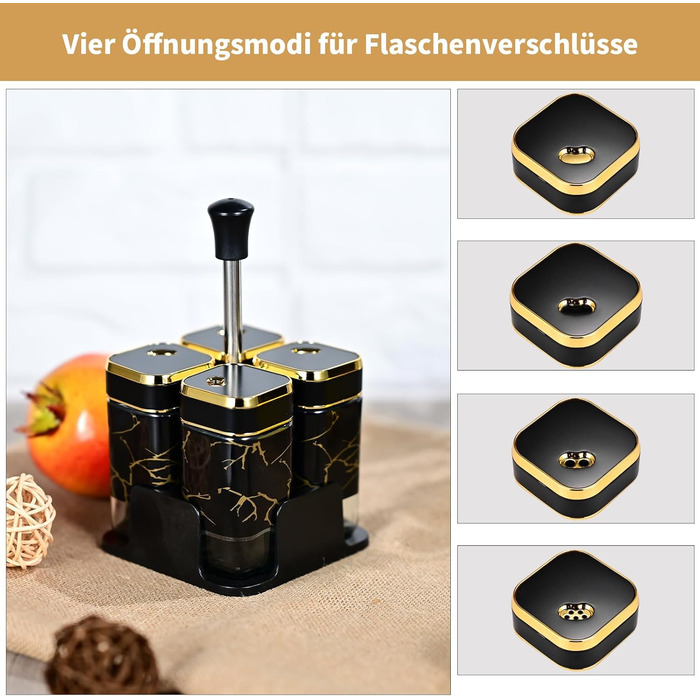 Набір скляних контейнерів для спецій Miorkly з нержавіючої сталі (8 шт.)