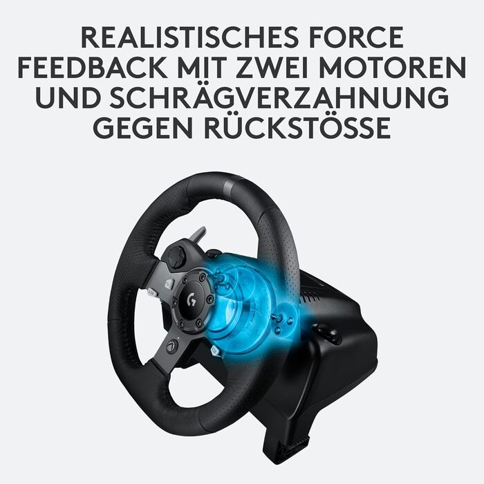 Logitech G29 Driving Force Racing Wheel - Ігровий кермо з Force Feedback для PS5, PS4, PC, Mac. Чорний