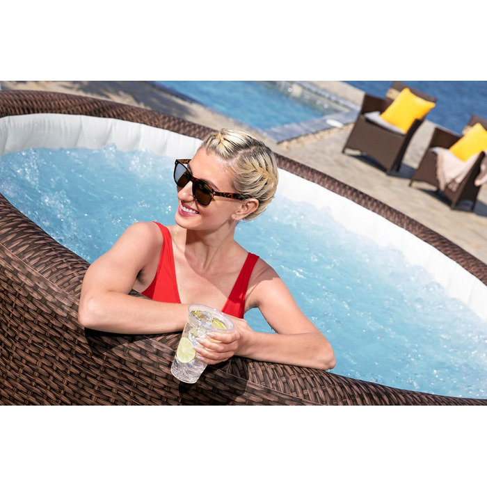 Надувний гідромасажний басейн-джакузі Bestway Bali AirJet XXL з Wi-Fi керуванням, овальний, 270 x 180 x 71 см