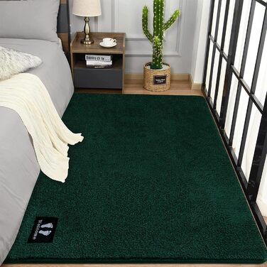 Килимок для ванної кімнати з антиковзаючим покриттям 120x80 см, мікрофібра, зелений, сертифікат Öko-Tex 100