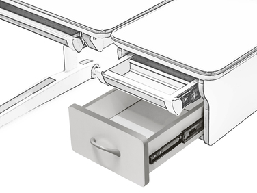 Дерев'яний ящик для столу Mealux Sherwood (арт.Double Drawer (BD-860 W))
