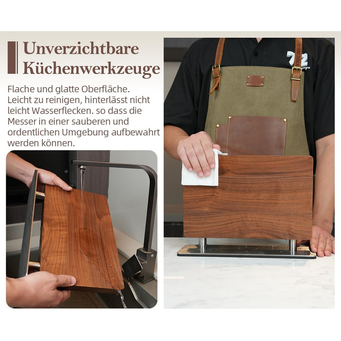 Блок для ножів XINZUO з волоського горіха, магнітний, двосторонній - тримач для ножів без ножів, для кухні, легко миється, з подарунковою коробкою