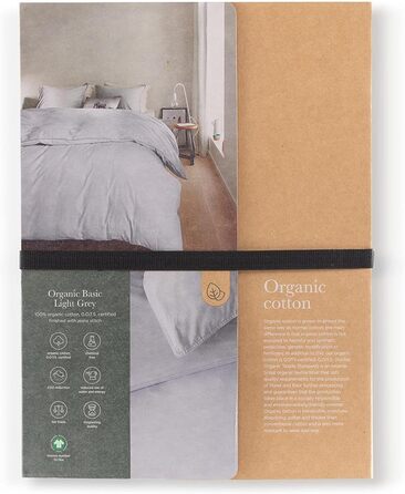 Комплект постільної білизни Organic Basic Colour Світло-сірий Розмір 135x20080x80см Однотонна бавовна (155x220 см 80x80 см)