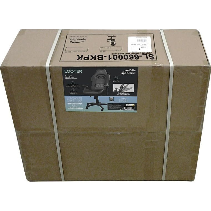 Ігровий крісло Speedlink Looter – ергономічне, чорне, на штучній шкірі, до 140 кг