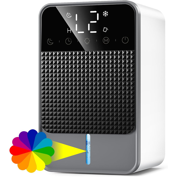 Електричний осушувач повітря 1800 мл з автоматичним відтаненням, таймером та LED-дисплеєм. Підходить для спальні, ванної кімнати та шафи. Продуктивність 850 мл/24 год.