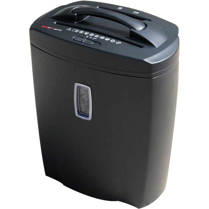 Шредер Genie 580XCD Plus: знищення документів P-4, для CD/DVD, 10 аркушів, 21 л, чорний
