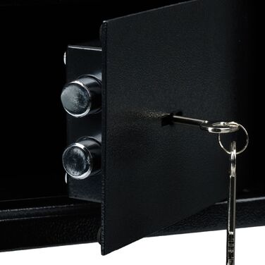 Relaxdays Чорний настінний сейф на ключ