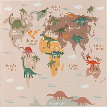 Дитяча кімната Дитячий килимок для хлопчиків Дівчатка Play Килим Світ динозаврів Мотив Нековзний Сучасний Бежевий Коричневий Зелений, Розмір 120x160 см