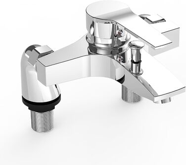 Сучасний змішувач для ванни та душу з двома виходами, керамічним клапаном, латунний, хром. Змішувач для ванни та душу для ванної кімнати.