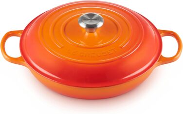 Каструля Le Creuset Signature з чавуну, Ø 30 см, 3,5 л, для всіх типів плит (включно з індукційними), 5,555 кг, Колір: рубіново-червоний