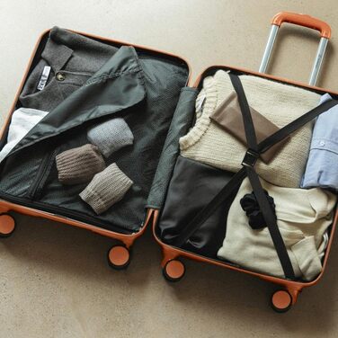 Набір валіз NUMADA Upfly T10 3 шт. (55x40x20, 66x44x26, косметичка). ABS, помаранчевий