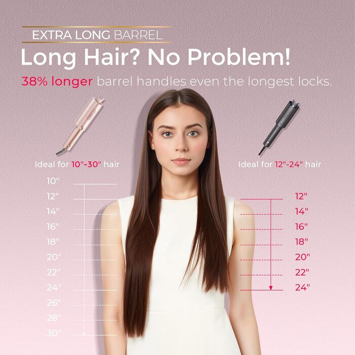 Автоматичний локкен - TYMO Curlpro Plus: великі локони, пляжні хвилі, 25 мм, золото-рожевий