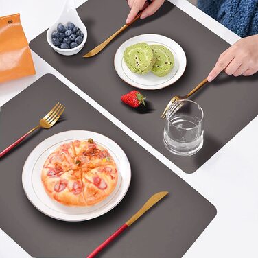 Набір килимків на стіл HELI MIAO, 4 шт., 43x30 см, водонепроникні, термостійкі, імітація шкіри, двоколірні, для дітей