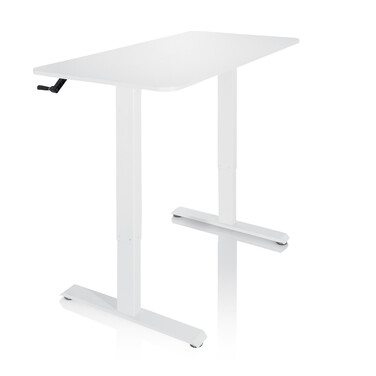 Робочий стіл STAND CR 120 x 60 з ручним регулюванням висоти, білий, hjh OFFICE