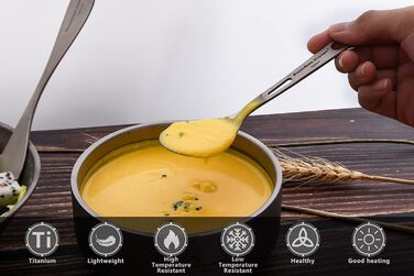 Набір туристичного посуду iBasingo Titan 3 шт. (вилка, ложка, ніж) з нержавіючої сталі - для кемпінгу, риболовлі, пікніків, грилів