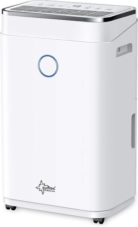 SUNTEC DryFix 20 – Електричний осушувач повітря для дому до 63 м² (20 л/день) 3-в-1: осушувач, очищувач повітря, сушарка для білизни