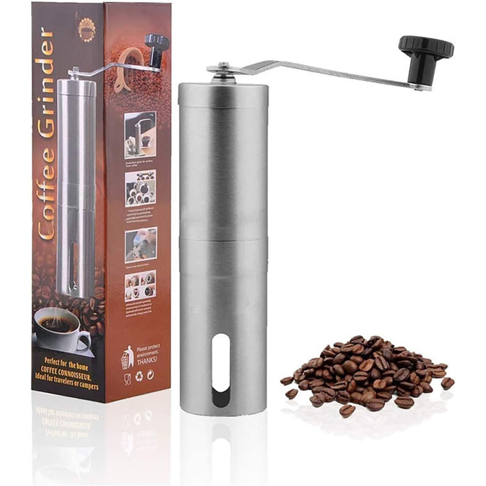 Porlex Tall - ручна кавомолка, срібна