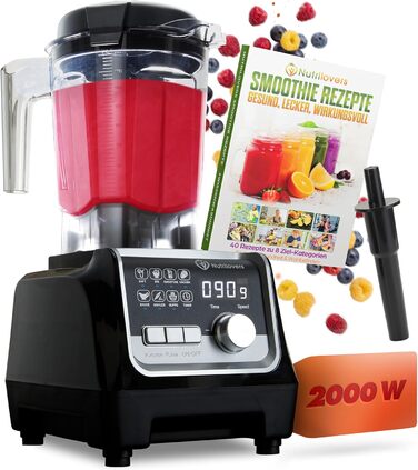 Високопродуктивний блендер NUTRI-BLENDER MAX 2000 Вт, 2 л Tritan, без бісфенолу А, 9 рівнів, цифровий таймер, книга рецептів