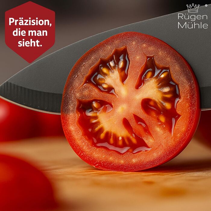 Набір ножів Rügen Mühle Premium Design 7 предметів з акації та нержавіючої сталі, з підставкою (Messerblock)