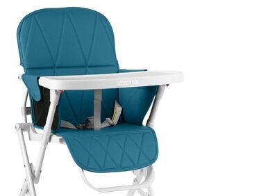 Дитячий стільчик RicoKids Hochstuhl Baby - стільчик для годування з регульованим столиком, 6-36 місяців, м'яке сидіння, міцна конструкція, 60x70x95 см, біло-блакитний