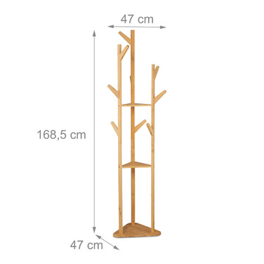 Вішалка для одягу Relaxdays з бамбука трикутна