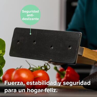 Магнітний тримач для ножів Coninx | Двостороння підставка для ножів з дерева волоського горіха | Кухонні ножі | Тримач без ножів