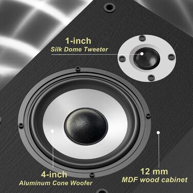 Портативна Bluetooth колонка LONPOO LP-42S: 30W, USB, AUX, 3-дюймовий динамік, дерев'яний корпус