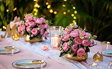 Квітчаки для саду Vixdonos з латуні, 2 шт. (19,5 см, 16/19 см), круглі, для сукулентів, золотистого кольору