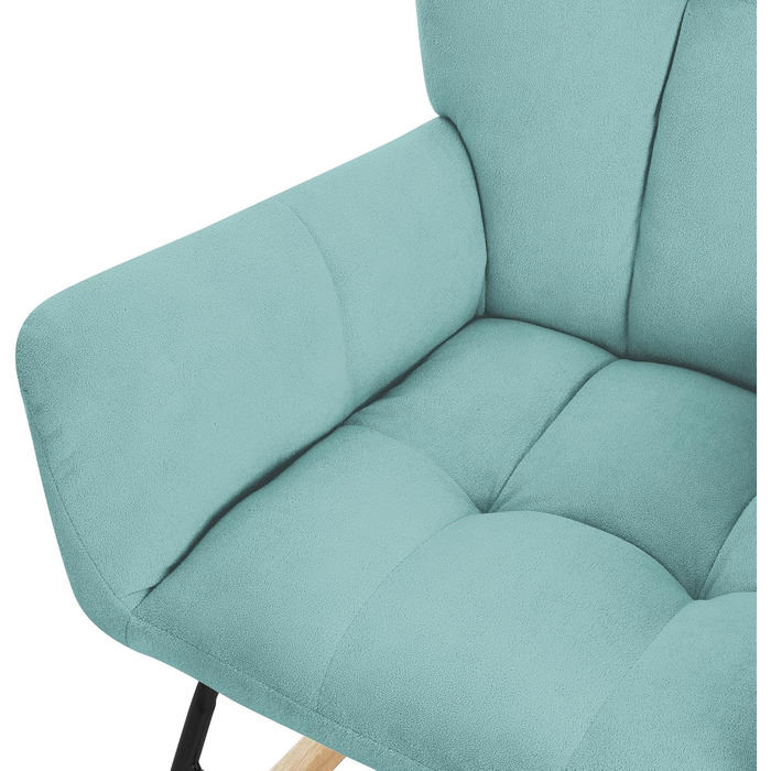 Крісло-гойдалка ML-Design Salbei з оббивкою під фліс, дерев'яні полози, для вітальні/спальні/балкона