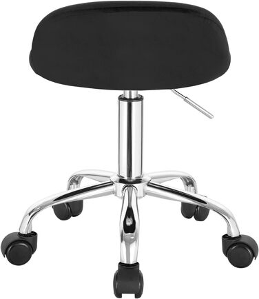 Офісний стілець WOLTU з коліщатками, поворотний стілець з регульованою висотою, роликовий стілець з низькою спинкою, робочий стілець чорного кольору, високий