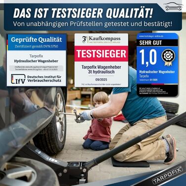 Гідравлічний домкрат Tarpofix 3т (85-475 мм) для позашляховиків та легкових авто | Низькопрофільний домкрат з подвійним циліндром