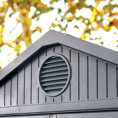 Садовий будинок Keter Darwin 2,8 м², сірий (6x8) - пластиковий, з вентиляцією та одними дверима, 25x184x205 см