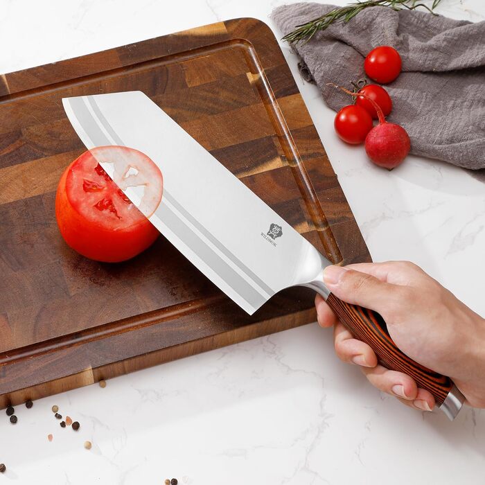 Набір ножів Wildmok 7 предметів: кухонний набір з німецької сталі з ручками з пакавуду