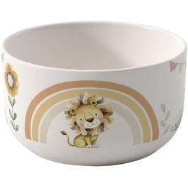 Дитячий посудовий набір Villeroy & Boch Boho Kids 'Roar like a lion' (7 предметів), з нержавіючою сталею, зорієнтований на дітей, з мотивом лева та мавпи, преміум-посуд, безпечний для миття в посудомийній машині та мікрохвильовій печі
