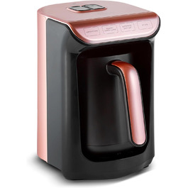 Кавомашина KARACA Hatır Roast для приготування турецького кави, рожеве золото, 5 чашок, 535W, з системою попередження, ложка, легке очищення