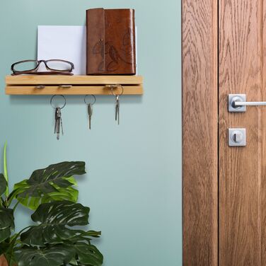 Магнітна панель для ключів Relaxdays з полицею