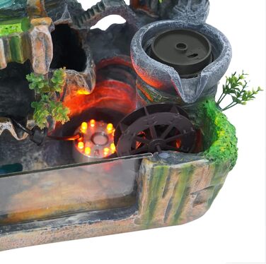 Кімнатний фонтан-водоспад з LED підсвіткою та ефектом туману, декоративний фонтан для дому та офісу