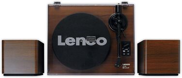 Програвач вінілу Lenco LS-600WA Bluetooth з 2 зовнішніми колонками 2×30 Вт, горіх