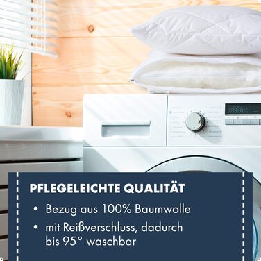 Подушка для сну на боці Moon з наповнювачем з пінополіуретану (Viscoschaum), екстра-жорстка, з ефектом пам'яті, 40x145 см, придатна для прання при 95°C