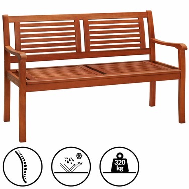 Садова лавка евкаліптова деревина 120x60x90см сертифікована FSC®